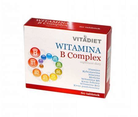 Witamina B Complex 60 tabletek Vitadiet Witaminy Minerały ZDROWIE