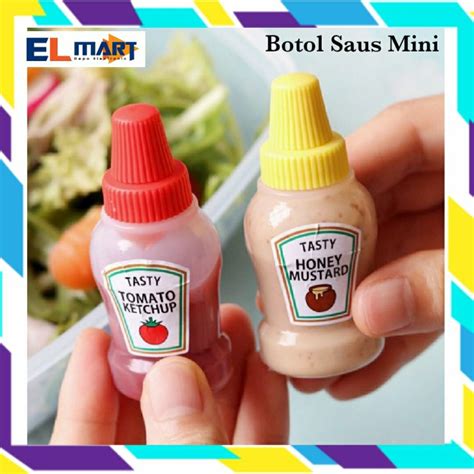 Jual Elmart Botol Saus Mini Bento Wadah Kecap Manis Asin Mayonaise