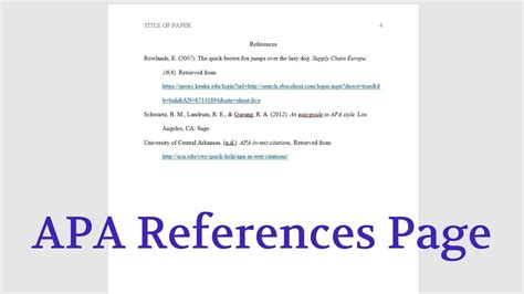 How To Do Reference Page In Apa Format Microsoft Word Printable Templates Your Go To Resource