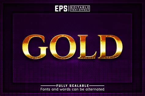 Gold 3d Editable Text Effect Graphic By Pixelscreator · Creative Fabrica