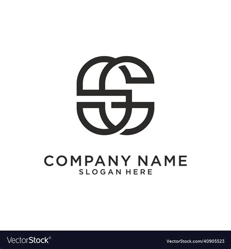 Sg Or Gs Letter Logo Design Template Royalty Free Vector