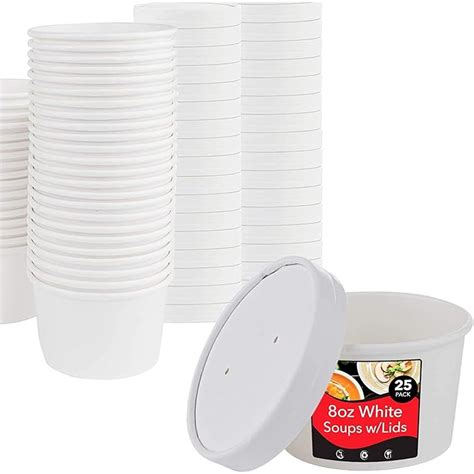 Buy X White Disposable Soup Ice Cream Container Pack Oz