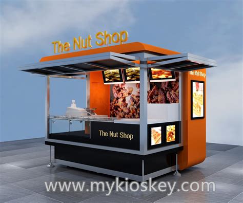 Outdoor nut display kiosk |durable snack stand for sale