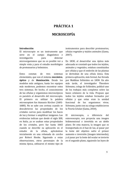 Práctica 1 para imprimir PRÁCTICA 1 MICROSCOPÍA Introducción El