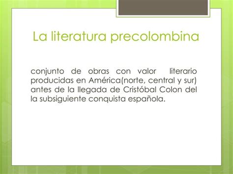 Literatura Precolombina Ppt Descarga Gratuita