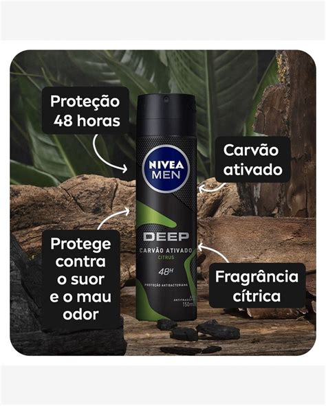 Riachuelo Kit Deep Nivea Espuma De Barbear Loção Pós Barba 3 Desodorantes