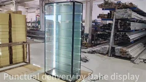 Retail Shop Aluminum Frame Glass Display Showcase Grocery Store Full