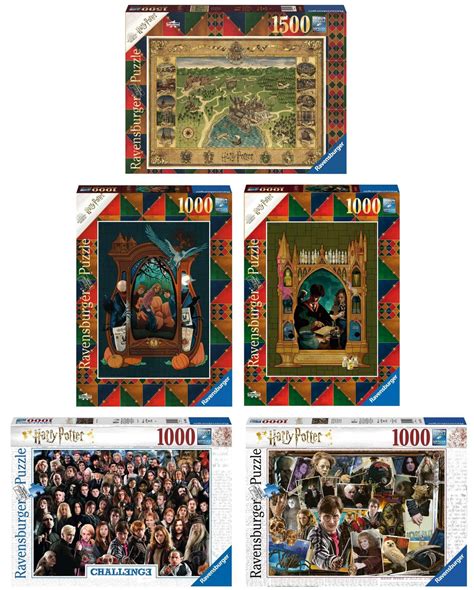 Lote 5 Puzzles Colección HARRY POTTER de Ravensburger