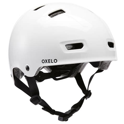 Adult Inline Skate Helmet Oxelo Mf 500 White