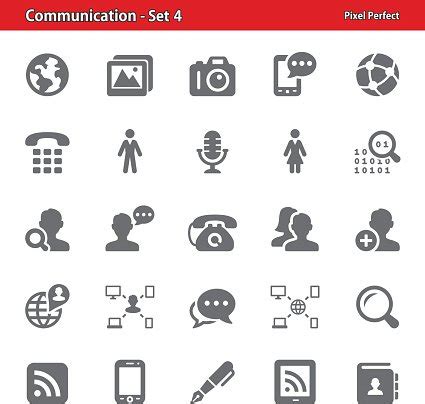 Communication Icons - Set 4 Stock Clipart | Royalty-Free | FreeImages