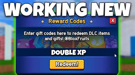 New Double Xp Code Hurry Up Blox Fruits Youtube