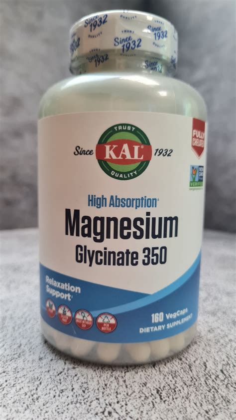 Kal Magnesium Glycinate Mg Vegcaps