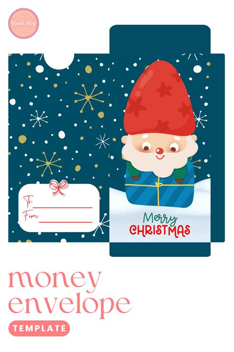 Christmas Holiday Money Envelope Canva Template Characters Printable