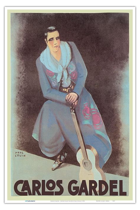 Carlos Gardel Argentinian Singer Vintage French Music Poster By