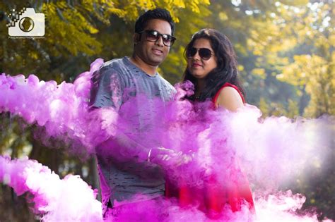 Color Smoke Photoshoot A Pre Wedding Shoot With A Zing