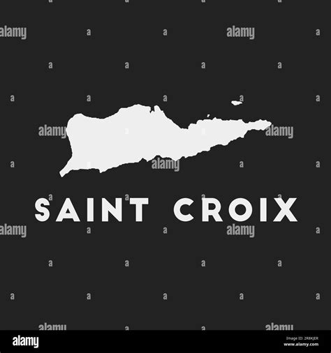 Icono De Saint Croix Mapa De La Isla Sobre Fondo Oscuro Elegante Mapa