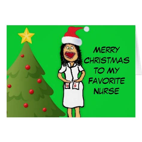 Merry Christmas Nurse Card Zazzle