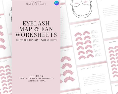 Lash Map Sheets Printable Lash Mapping Sheets Eyelash Extensions Form Lash Map