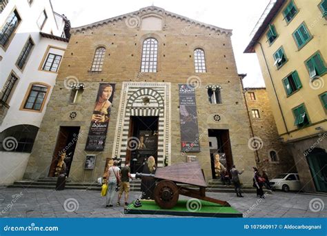 Leonardo Da Vinci Museum Florence City Editorial Photography Image