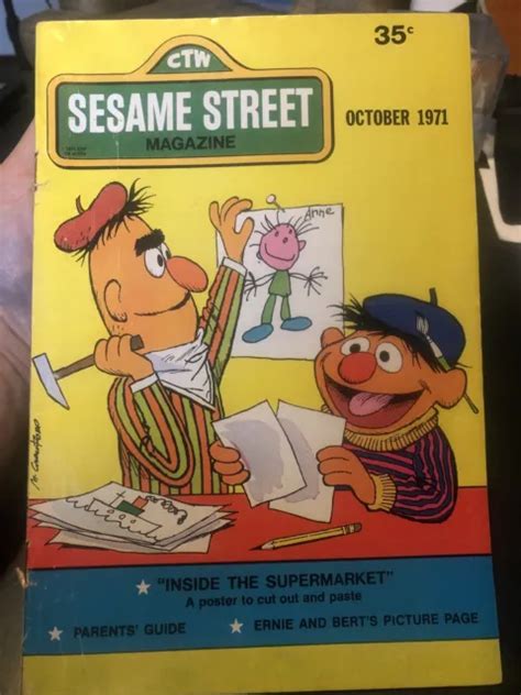 VINTAGE SESAME STREET Magazine Vol 2 1 Dell Comic 1971 COMPLETE W