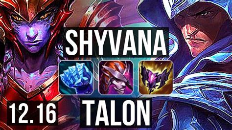 SHYVANA Vs TALON JNG 1 9M Mastery 8 2 9 400 Games Godlike KR