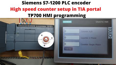 Siemens S Plc Encoder High Speed Counter Setup In Tia Portal And