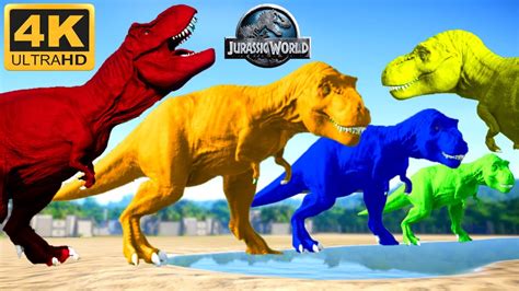 TYRANNOSAURUS REX Vs EVERY CARNIVORE AND HERBIVORE DINOSAURS BATTLE