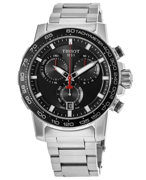 New Tissot Supersport Chrono Black Dial Steel Men Watch T125 617 11 051 00