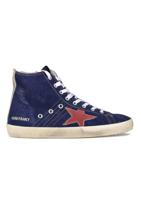 Luxury Sneakers For Men Sneakers Francy Golden Goose In Dark Blue Suede