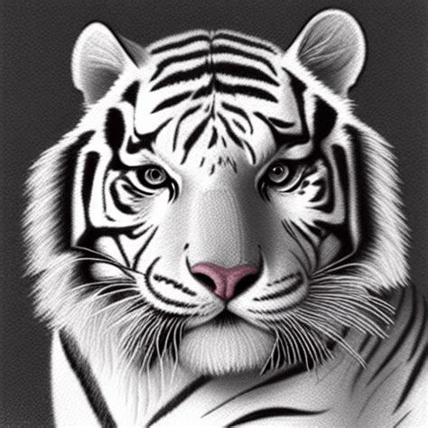 Real White Tiger Face