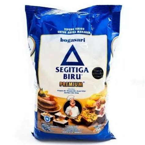 Jual Tepung Terigu Segitiga Biru Premium Protein Tinggi Kemasan 1kg