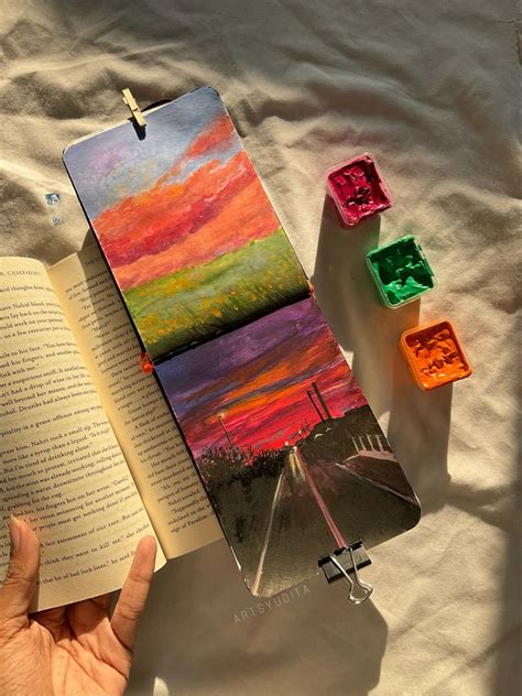 Sunset Vibes Art Painting Art Hoe Aesthetic Gouache Paint Set