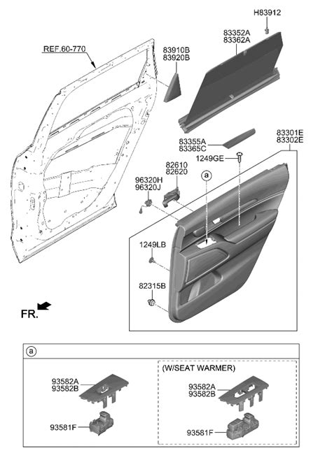 83308S9500NYT Genuine Kia PANEL ASSY REAR DOOR