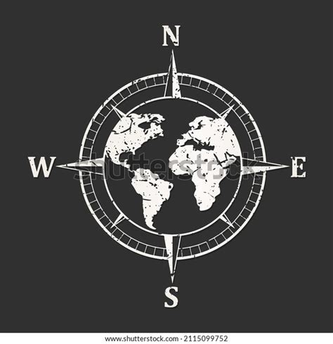 World Map Compass Illustration Clip Art Stock Vector Royalty Free 2115099752 Shutterstock