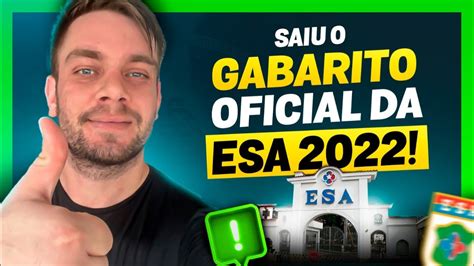 Saiu O Gabarito Oficial Da ESA 2022 YouTube