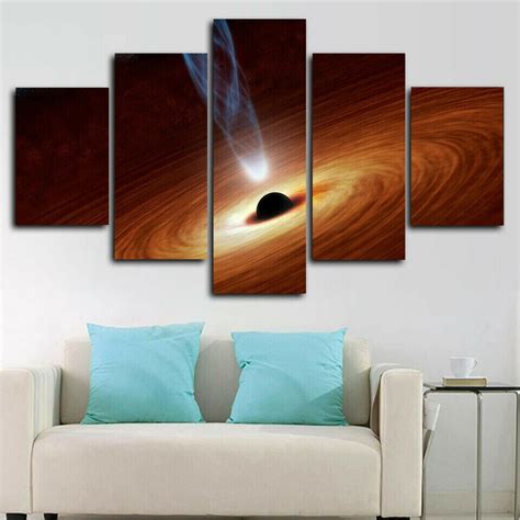 Black Hole Space Universe Wall Art Canvas Decor Printing - Pencil Canvas