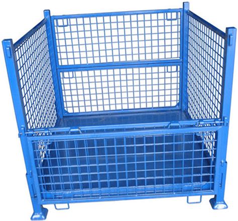 Heavy Duty Wire Mesh Storage Containers Stackable Space Saving