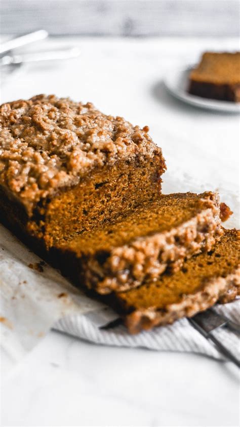 Moist Pumpkin Bread With Streusel Topping And Maple Glaze Recipe