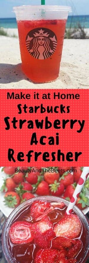 Diy Starbucks Strawberry Acai Refresher Recipe • Beauty And The Beets