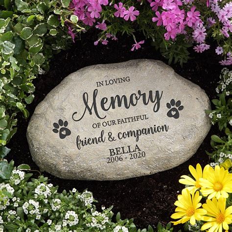 Personalized Pet Memorial Garden Stone - Faithful Companion