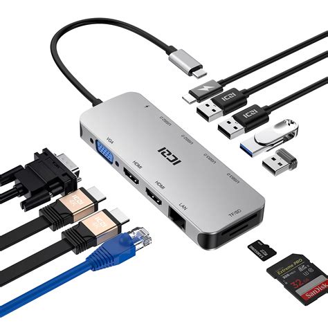 Iczi Usb C Hub Stacja Dokuj Ca Usb C In Sklep Opinie Cena W