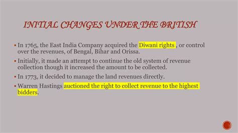 Land Revenue System In British India PPT