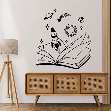 Books Wall Decal Classroom Vinyl Sticker Reading Decor Library Etsy