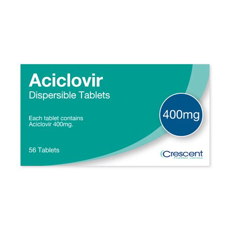 Aciclovir 400mg Dispersible Tablets Crescent Pharma