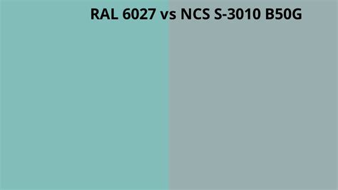 Ral 6027 Vs Ncs S 3010 B50g Ral Colour Chart Uk