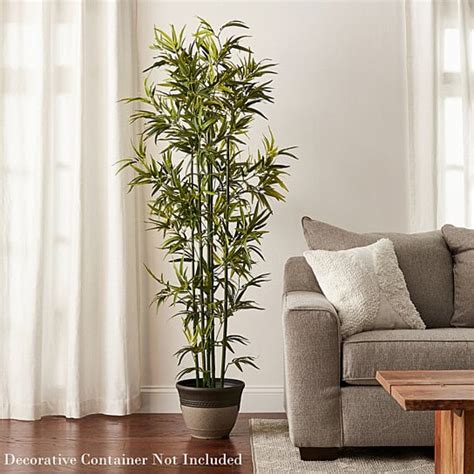 Buy 6 Ft Artificial Bamboo Tall Faux Potted Indoor Floor Plant For