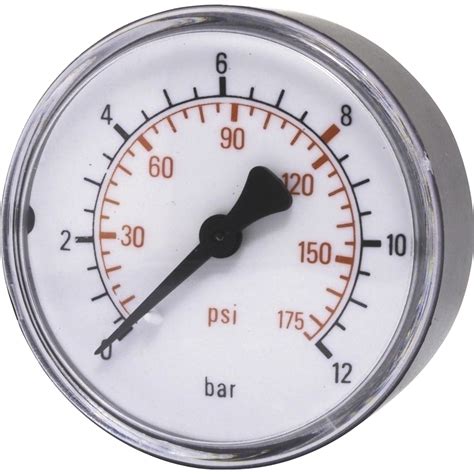 Elmag Druckluft Manometer Mm Bar Mit Au Engewinde Hinten