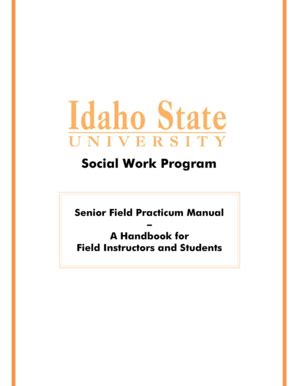 Fillable Online Isu Field Practicum Manual Idaho State University