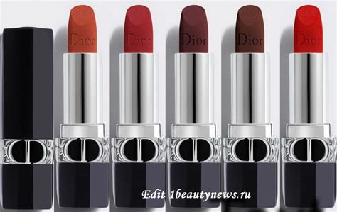 Новые губные помады с бархатным финишем Dior Rouge Dior Velvet Finish ...
