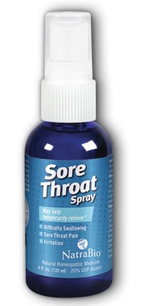 Sore Throat Spray 1 Ounce , made by natrabiobioallers